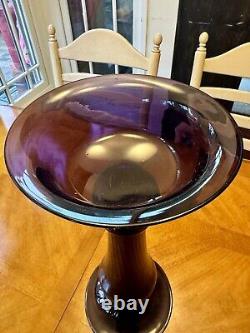 Vintage Murano Large Deep Purple/Amethyst Glass Candleholder