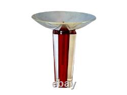 Vintage Murano Venini Candelboi Set of Three Glass Candle Holders
