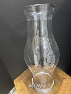 Vintage Pair Blenko Hurricane Candle Holders CW-10 Colonial Williamsburg