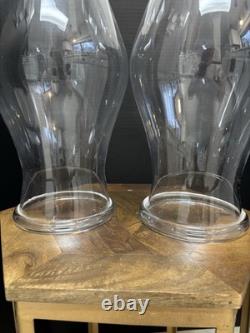 Vintage Pair Blenko Hurricane Candle Holders CW-10 Colonial Williamsburg