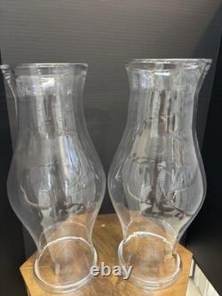 Vintage Pair Blenko Hurricane Candle Holders CW-10 Colonial Williamsburg