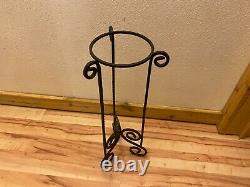 Vintage Partylite Wrought Iron Hurricane Glass Seville 3 Wick Candle Holder