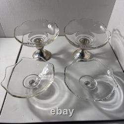 Vintage Preisner 26 Sterling Silver Weighted Candle Holders With Extra Glass