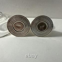 Vintage Preisner 26 Sterling Silver Weighted Candle Holders With Extra Glass
