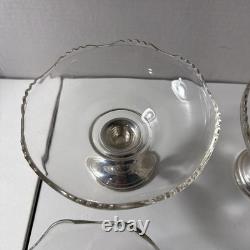 Vintage Preisner 26 Sterling Silver Weighted Candle Holders With Extra Glass