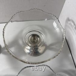 Vintage Preisner 26 Sterling Silver Weighted Candle Holders With Extra Glass