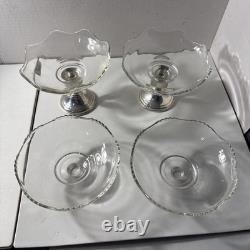 Vintage Preisner 26 Sterling Silver Weighted Candle Holders With Extra Glass