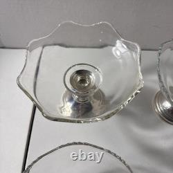 Vintage Preisner 26 Sterling Silver Weighted Candle Holders With Extra Glass