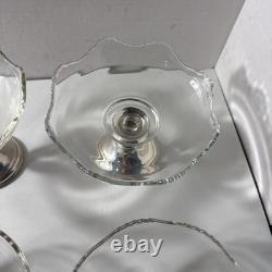 Vintage Preisner 26 Sterling Silver Weighted Candle Holders With Extra Glass