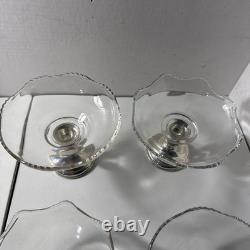 Vintage Preisner 26 Sterling Silver Weighted Candle Holders With Extra Glass