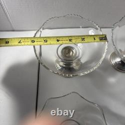 Vintage Preisner 26 Sterling Silver Weighted Candle Holders With Extra Glass