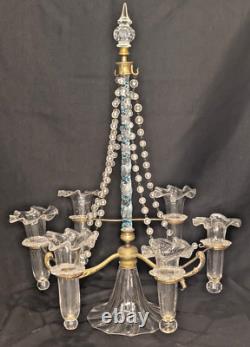 Vintage Prism Glass Candelabra 21 Tall