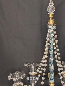 Vintage Prism Glass Candelabra 21 Tall