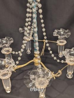 Vintage Prism Glass Candelabra 21 Tall