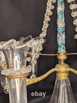 Vintage Prism Glass Candelabra 21 Tall