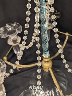 Vintage Prism Glass Candelabra 21 Tall