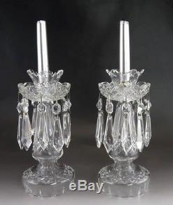 Vintage Set of 1980's Waterford Crystal 10'' C1 Candelabras Candle Holders