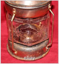 Vintage Tea Light Candle Holder, Lantern Decorative, 9-3/8 inches in Height