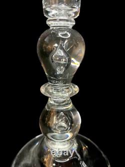 Vintage Teardrop Art Glass Clear Crystal Candlestick Holders 8 Tall Set Of 2 Vintage Teardrop Art Glass Clear Crystal Candlestick Holders 8 Tall Set Of 2