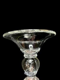 Vintage Teardrop Art Glass Clear Crystal Candlestick Holders 8 Tall Set Of 2 Vintage Teardrop Art Glass Clear Crystal Candlestick Holders 8 Tall Set Of 2