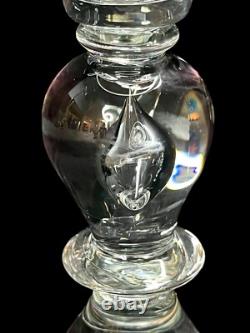 Vintage Teardrop Art Glass Clear Crystal Candlestick Holders 8 Tall Set Of 2 Vintage Teardrop Art Glass Clear Crystal Candlestick Holders 8 Tall Set Of 2