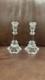 Vintage Tiffany & Co. Retired Hampton Crystal Candlestick Holders Set Of 2