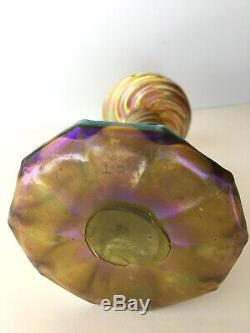 Vintage Tiffany Favrile Twisted Art Glass Candlestick and Lamp Base