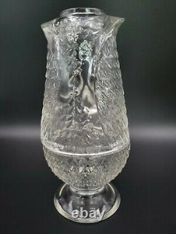 Vintage VIKING GLASS CO. Clear Crystal Color Owl Fairy Lamp