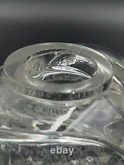 Vintage VIKING GLASS CO. Clear Crystal Color Owl Fairy Lamp