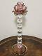 Vintage Venetian Floriform Hand Blown Rose Candlehorder 14h