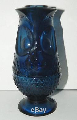 Vintage Viking 7 OWL Courting Fairy Lamp Navy Blue Candle Holder Super RARE