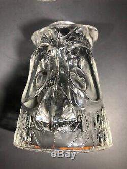 Vintage Viking Owl Glimmer Clear Crystal Hard To Find Color Scarce MCM Gorgeous