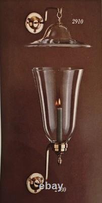 Vintage Williamsburg Virginia Metalcrafters Bruton Candle Sconce with SMOKE BELL