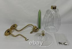 Vintage Williamsburg Virginia Metalcrafters Bruton Candle Sconce with SMOKE BELL