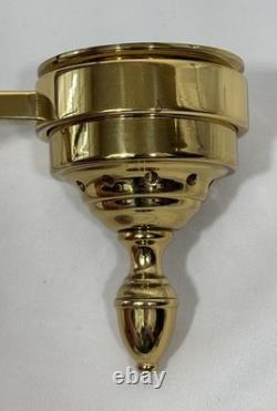 Vintage Williamsburg Virginia Metalcrafters Bruton Candle Sconce with SMOKE BELL