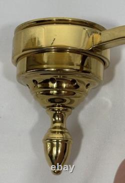 Vintage Williamsburg Virginia Metalcrafters Bruton Candle Sconce with SMOKE BELL