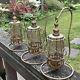 Vintage Set/lot Of 3 Tea Candle Dangle Lamps Estate Find Candle Holder