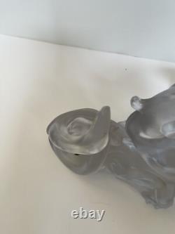 Virginia Evans Dragon Candle Holders STUDIO ART GLASS VINTAGE MID CENTURY MODERN
