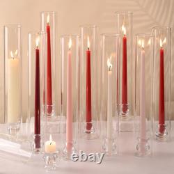 Volens Hurricane Glass Candle Holders Set Of 12 Candlestick Holders For Taper