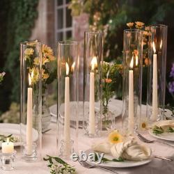 Volens Hurricane Glass Candle Holders Set Of 12 Candlestick Holders For Taper