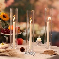 Volens Hurricane Glass Candle Holders Set Of 12 Candlestick Holders For Taper