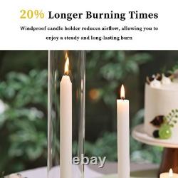Volens Hurricane Glass Candle Holders Set Of 12 Candlestick Holders For Taper