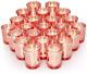 Volens Rose Gold Votive Candle Holders, Mercury Glass Tealight Candle Holder Set
