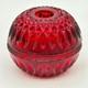 Vtg 1970s Indiana Glass Mt. Vernon Fairy Lamp Red Candle Holder Romantic Decor