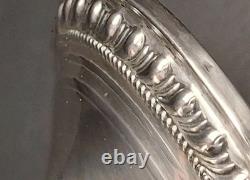 Vtg Duchin Sterling Silver Weighted Pair Candle Holders Hurricane Etched Glass