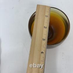 Vtg SET Glassybaby Drinkers Cola Pre-triskelion Low Ball Amber Glass Rare