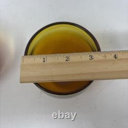 Vtg SET Glassybaby Drinkers Cola Pre-triskelion Low Ball Amber Glass Rare