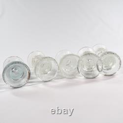 Vtg Timo Sarpaneva Iittala Festivo Glass Candle Stick Holders Set of 5 Finland
