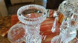 WATERFORD CRYSTAL ALANA PAIR CANDLE HOLDERS 8 in tall with Bobeche and crystals