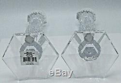 WATERFORD CRYSTAL Pair of Candlesticks Candle Holders BETHANY New withBox 10 Tall